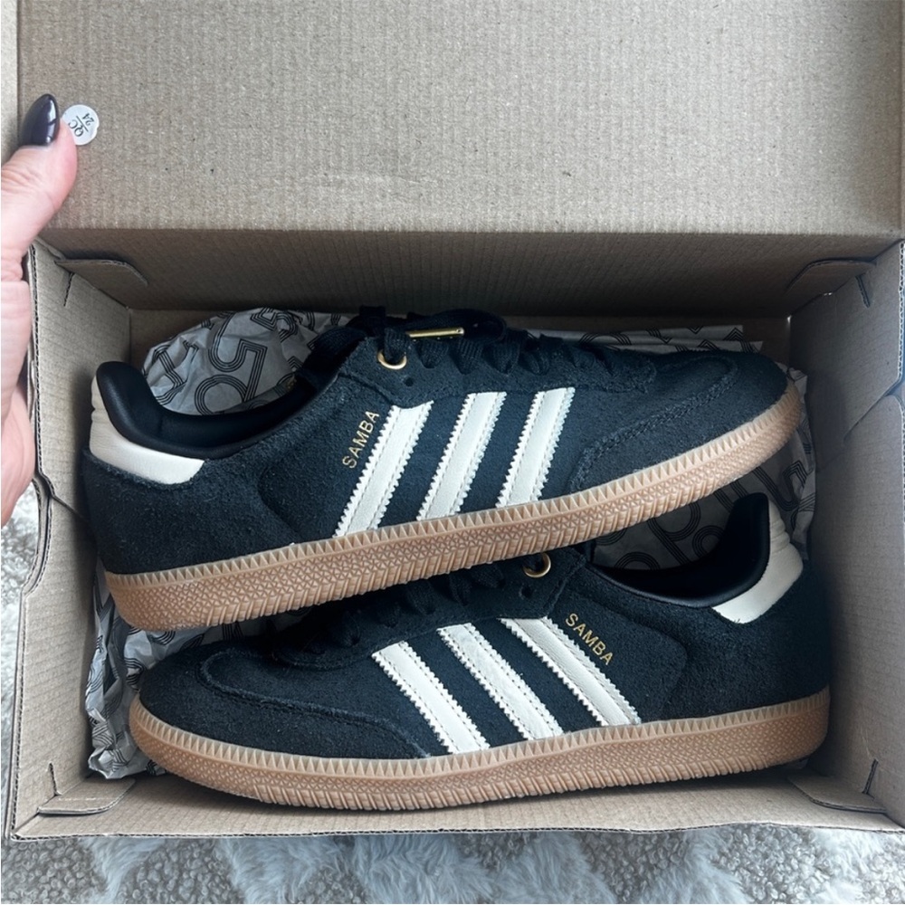 Adidas Black and White Sneakers with Classic Design